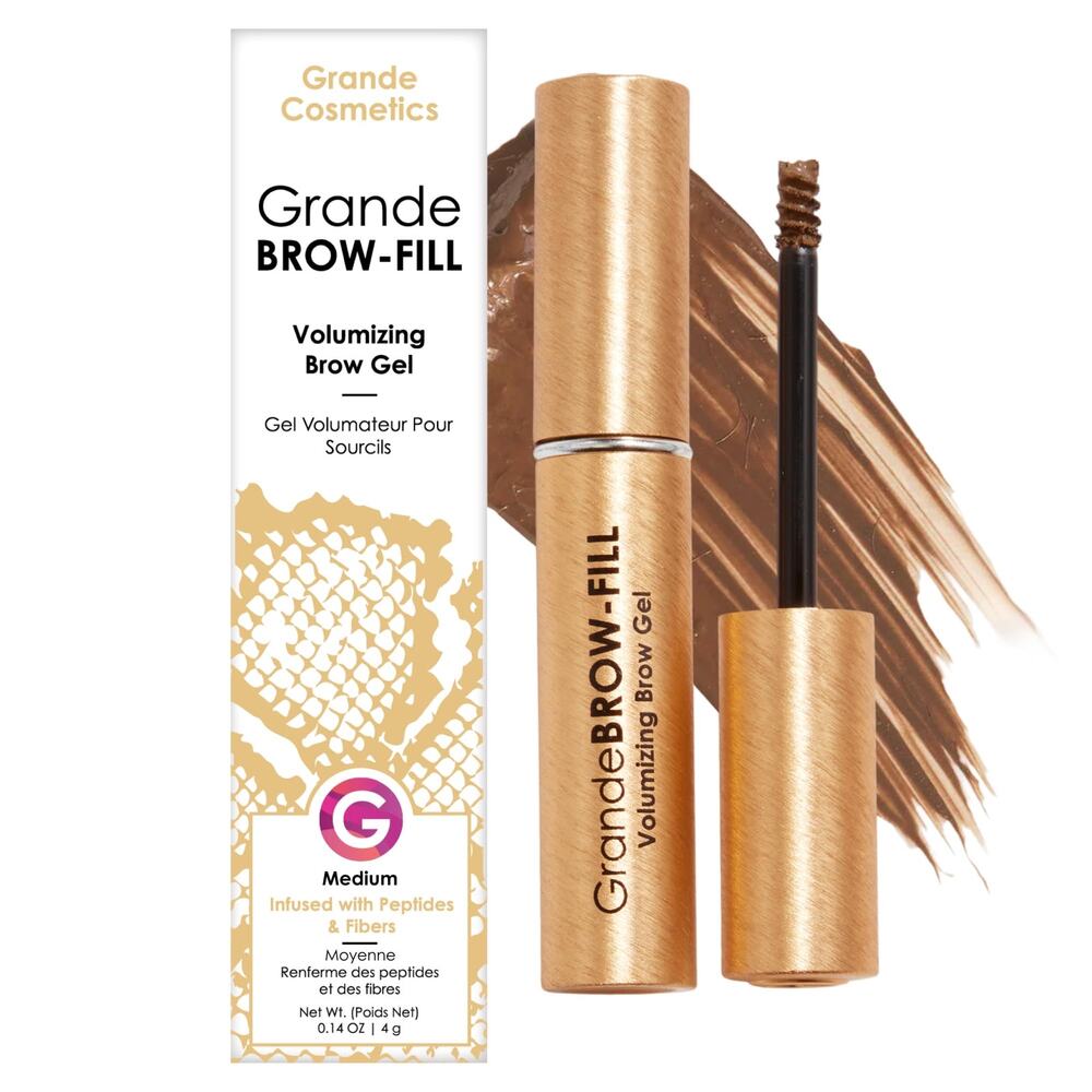 New Grande Cosmetics GrandeBROW-FILL Volumizing Brow Gel, Medium